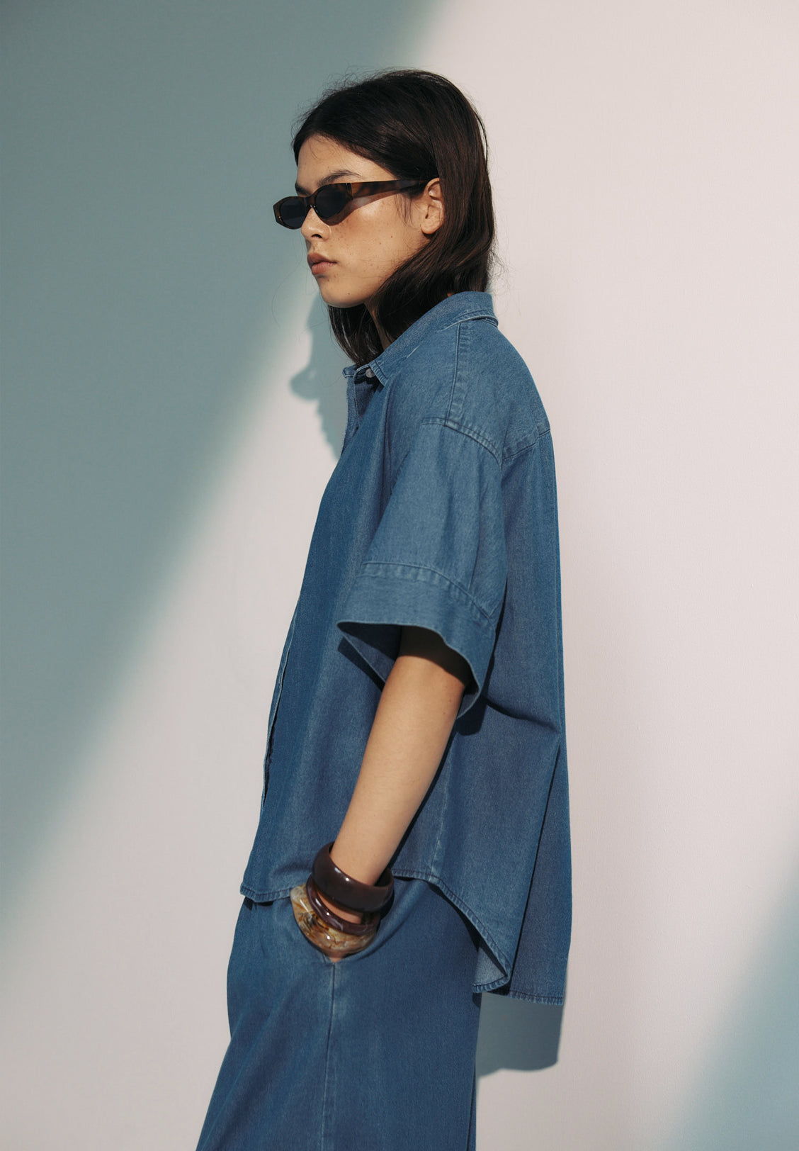 BOYFRIEND SHIRT, CHAMBRAY