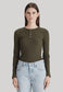 BASE RIB HENLEY LS, KHAKI