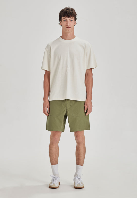 DRILL UTILITY SHORT, KHAKI