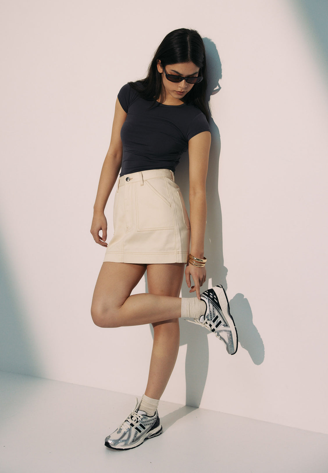 UTILITY SKIRT, ECRU