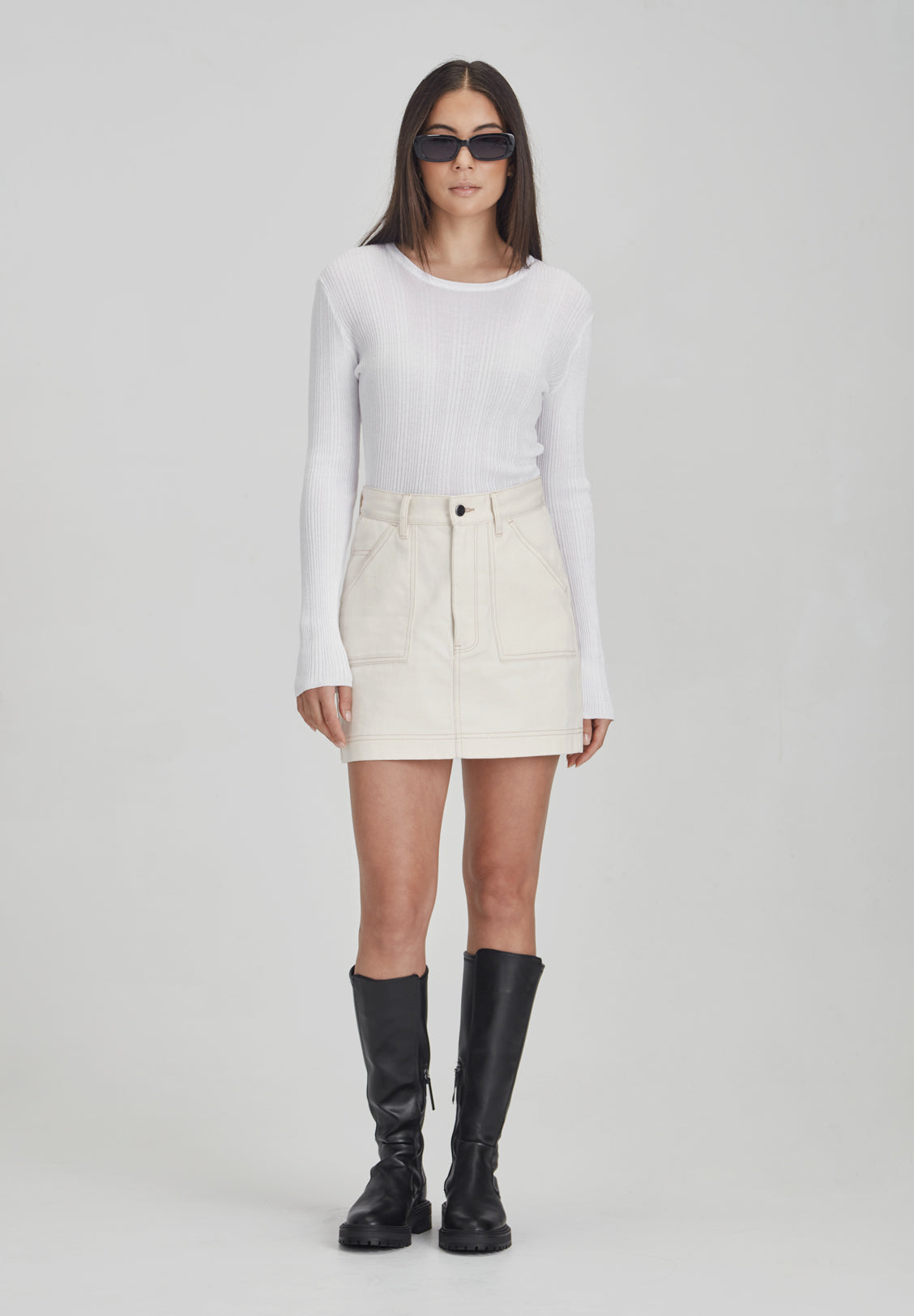 UTILITY SKIRT, ECRU