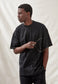 MENS OVERSIZED TEE, VINTAGE BLACK