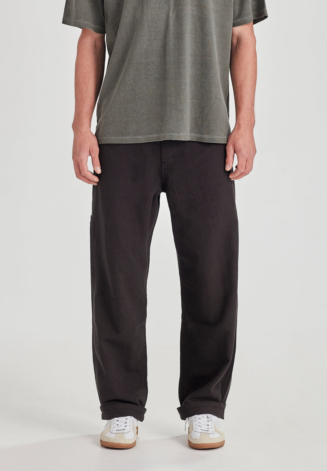 *PREORDER* LINEN/COTTON WORK PANT, BLACK