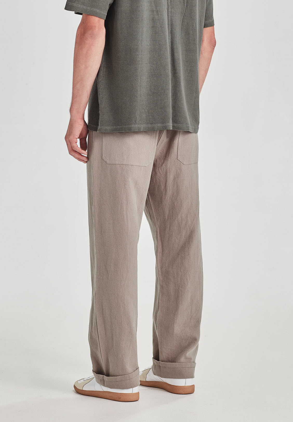 *PREORDER* LINEN/COTTON WORK PANT, SMOKE