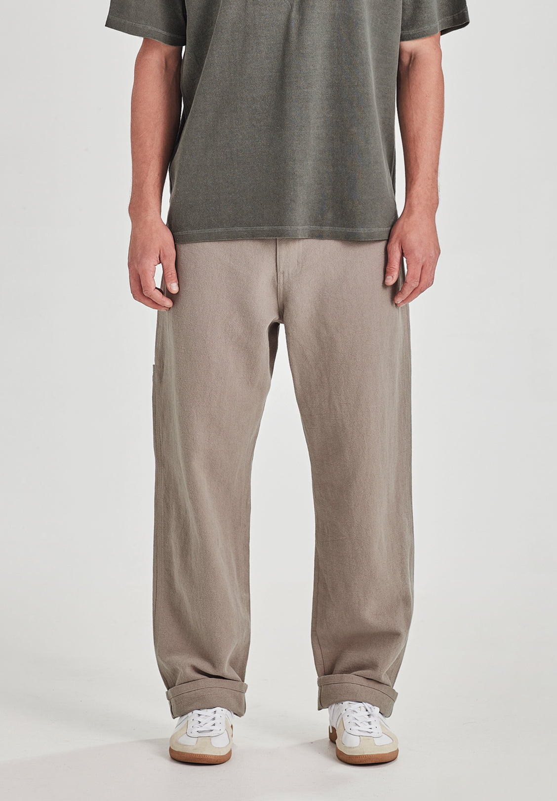 *PREORDER* LINEN/COTTON WORK PANT, SMOKE