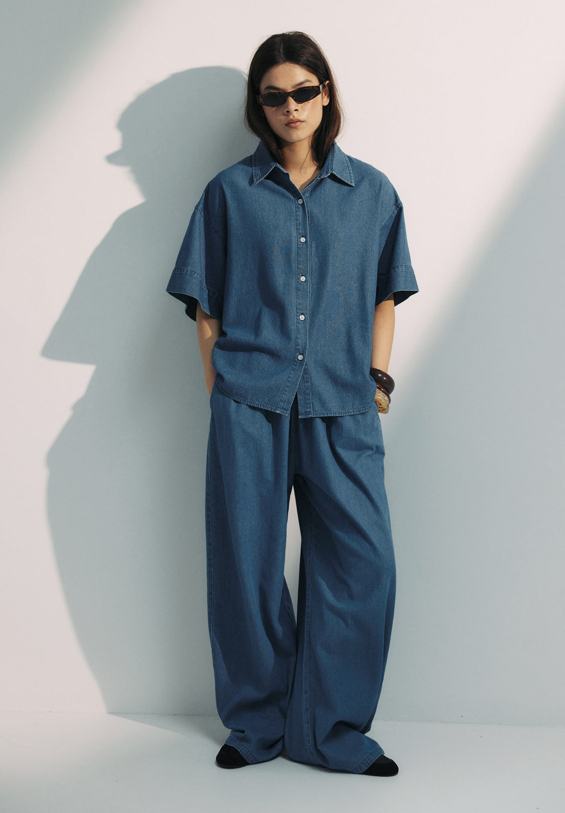 PULL ON PANT, CHAMBRAY