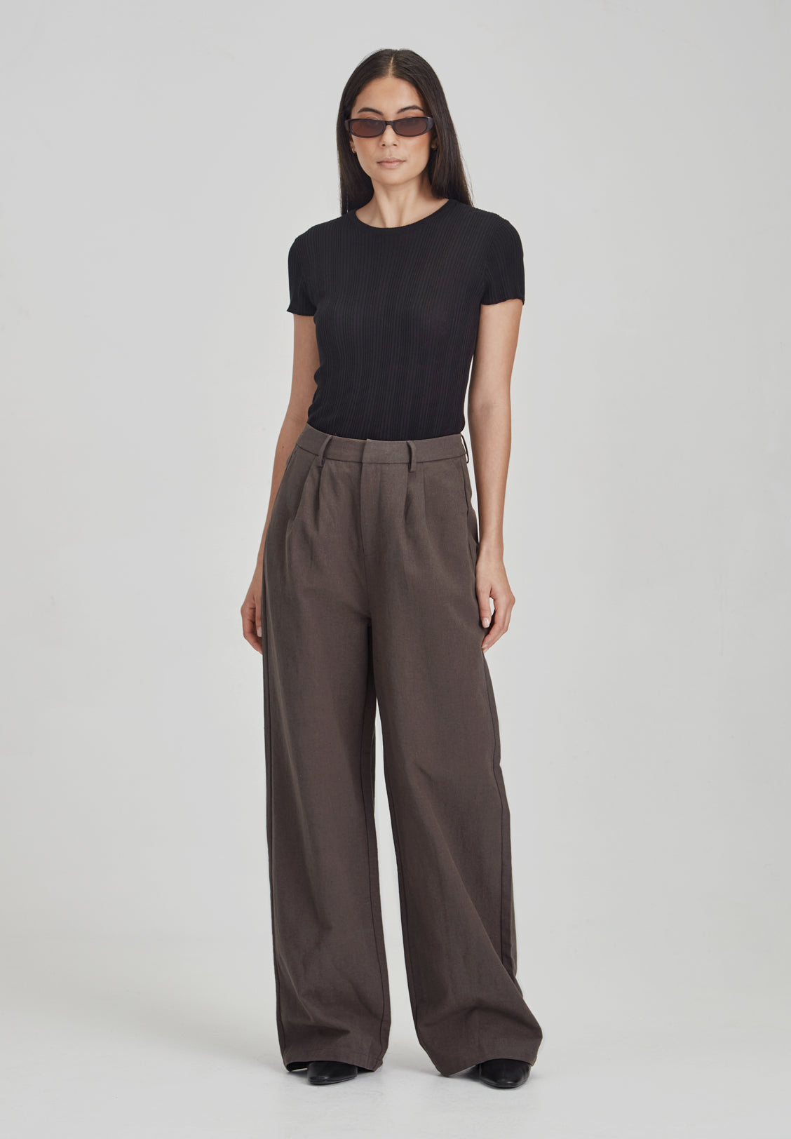 LINEN BLEND TROUSER, DUST