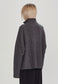 WOOL/CASHMERE LEISURE ZIP, CHARCOAL