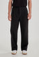 LINEN/COTTON PLEAT FRONT PANT, BLACK