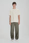 LOOSE FIT COTTON PANT, OLIVE GREY