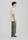 LOOSE FIT COTTON PANT, OLIVE GREY