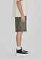 COTTON WALKSHORT, OLIVE GREY