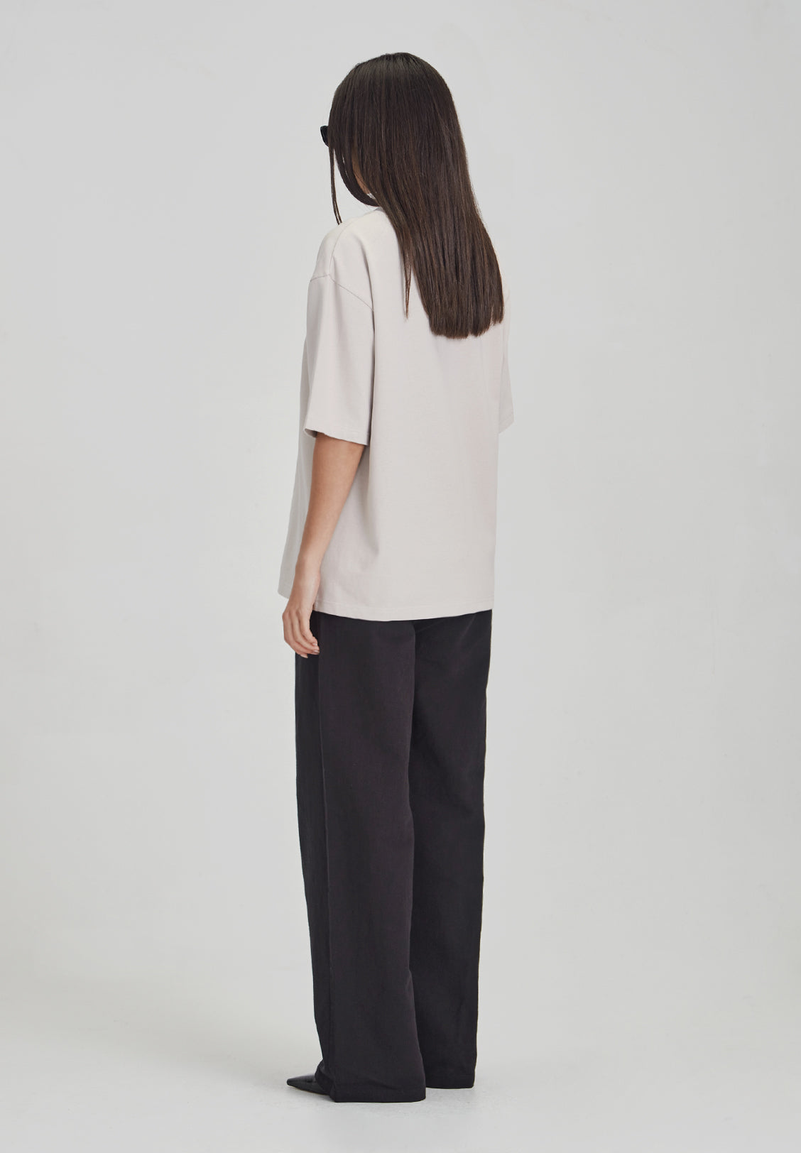 HEAVY LONGLINE TEE, PUMICE