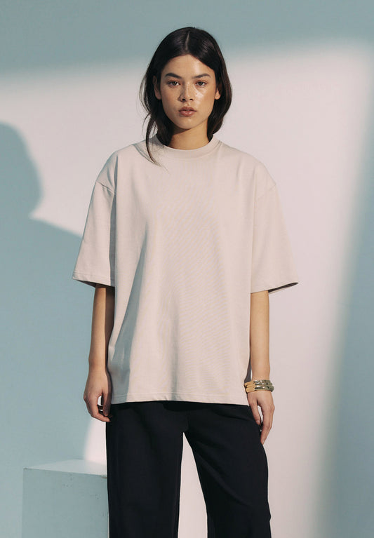 HEAVY LONGLINE TEE, PUMICE