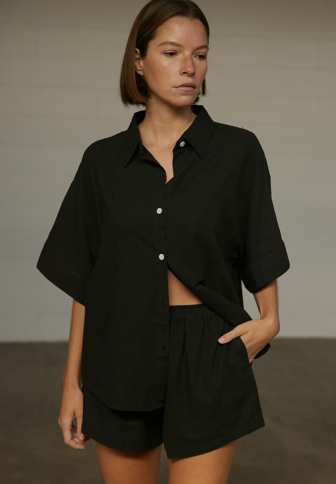 BOYFRIEND SHIRT, BLACK